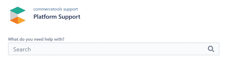 A screenshot of the support request