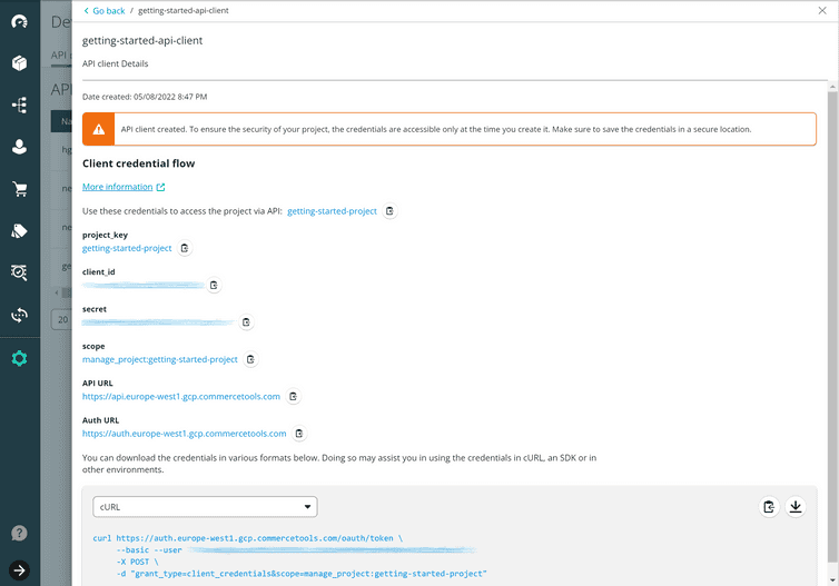 Client credential flow